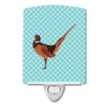 thumbnail image 1 of Carolines Treasures BB8104CNL Ring-necked Common Pheasant Blue Check Ceramic Night Light, 1 of 1