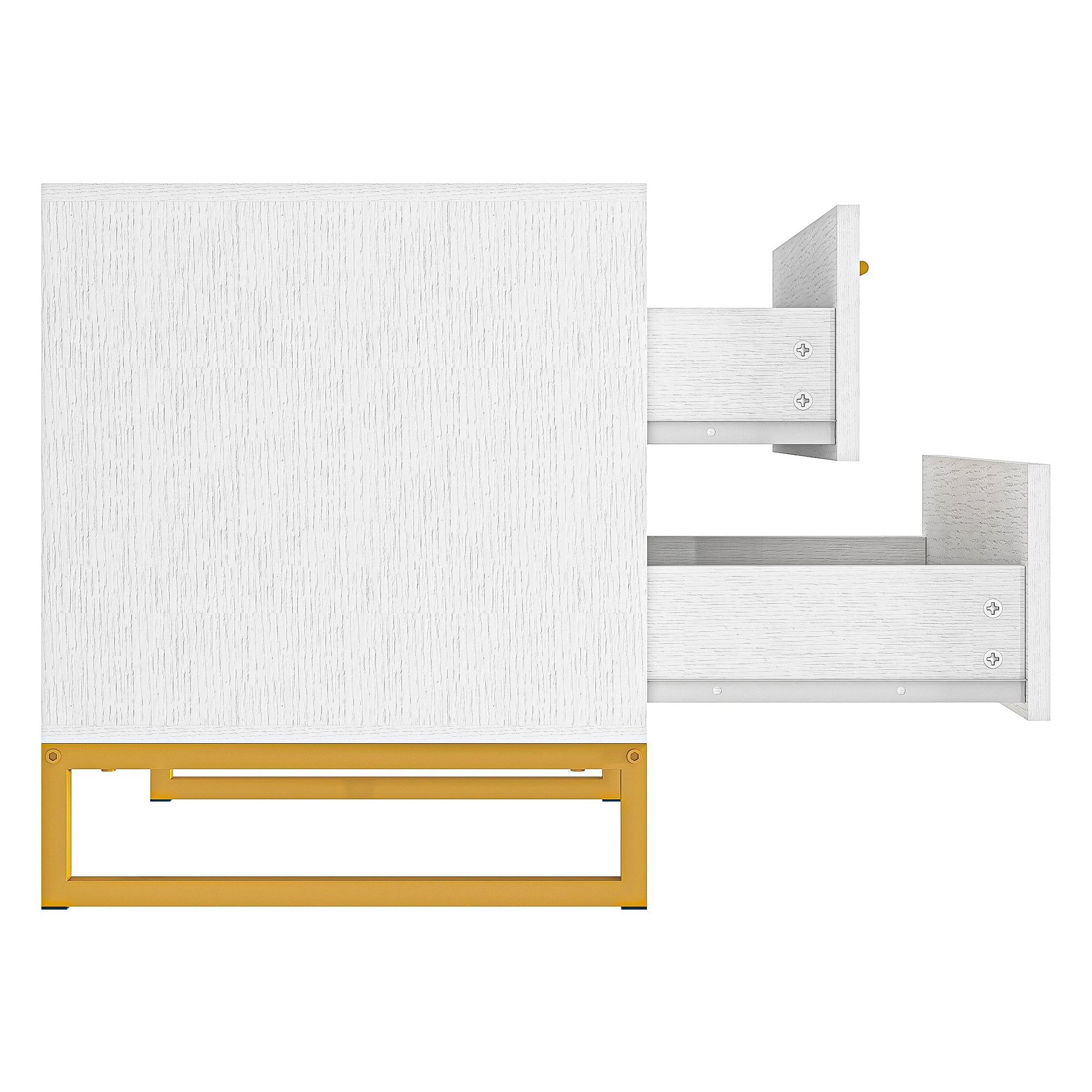 Kadyn Nightstand, Nightstand Side Table with 2 Drawers, Night Table for Bedroom, White Kadyn Nightstand, Nightstand Side Table with 2 Drawers, Night Table for Bedroom, White