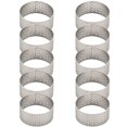 thumbnail image 1 of 10 piezas de 4,5 cm de anillo de tarta redondo perforado sin costura de acero inoxidable anillo de quiche molde de tarta anillo de tarta con agujero anillo de concha de tarta, 1 of 8