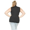 thumbnail image 3 of Stretch Is Comfort Women's Plus Oh so Soft Sleeveless Mock Neck Top | Adult Xlarge-4x, 3 of 6