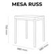 thumbnail image 5 of Lagoon Mesa de Comedor Cuadrada Tipo Rattan de Polipropileno, Patas de Acero, Protección UV, Apta para Exterior, Modelo Russ Lagoon  Russ, 5 of 6