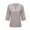 Grey, variant on 3/4 Length Sleeve Womens Tops 2026 Spring Trendy Casual U Neck Lace Hollow out Tshirt Womens Blouses
