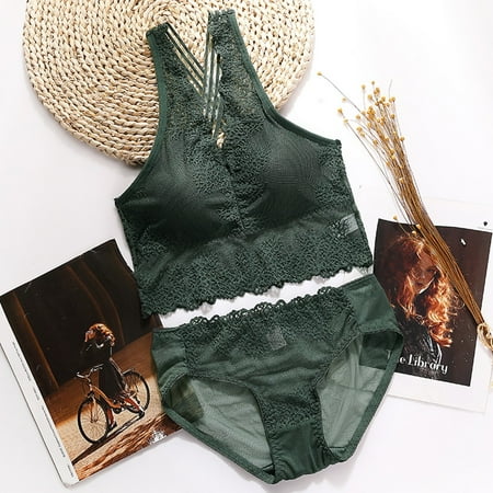 

Bras Bodysuit Lingerie For Women Lace Wireless Bra And Panty Set Women Briefs Underwear Lingerie Sleepwear Comfortable Underwear Swimsuit Women Bras