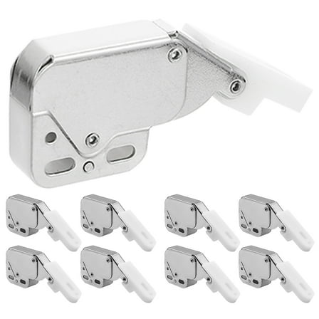 SEWCHICS Push to Open Door Latch Rolled Steel Self-Locking Latches for Cabinets 8Pcs