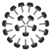 M6 x 22 x 22mm Furniture Glide Leveling Feet Floor Protector for Table Leg 20pcs