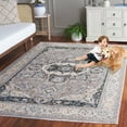 thumbnail image 3 of SAFAVIEH Artifact Milburn Medallion Polyester Area Rug, Gray/Ivory, 8' x 10', 3 of 8