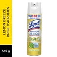 thumbnail image 1 of Spray Désinfectant Lysol, Brise De Citron, Désinfecte et élimine les odeurs sur les surfaces dures et les tissus, 539 g, 1 of 7