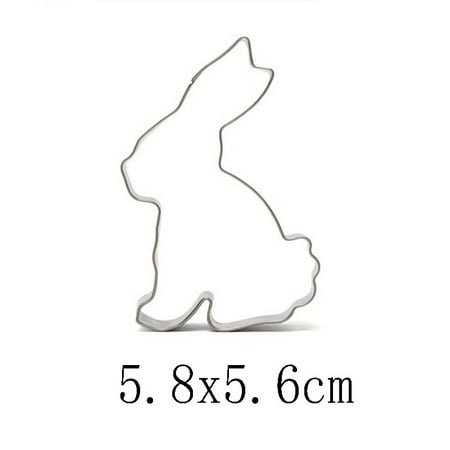 

Shapes Rabbit Stainless Steel Mold Easter Egg Mold Kitchenware 3D Cookie Cutter DIY Baking Decor P