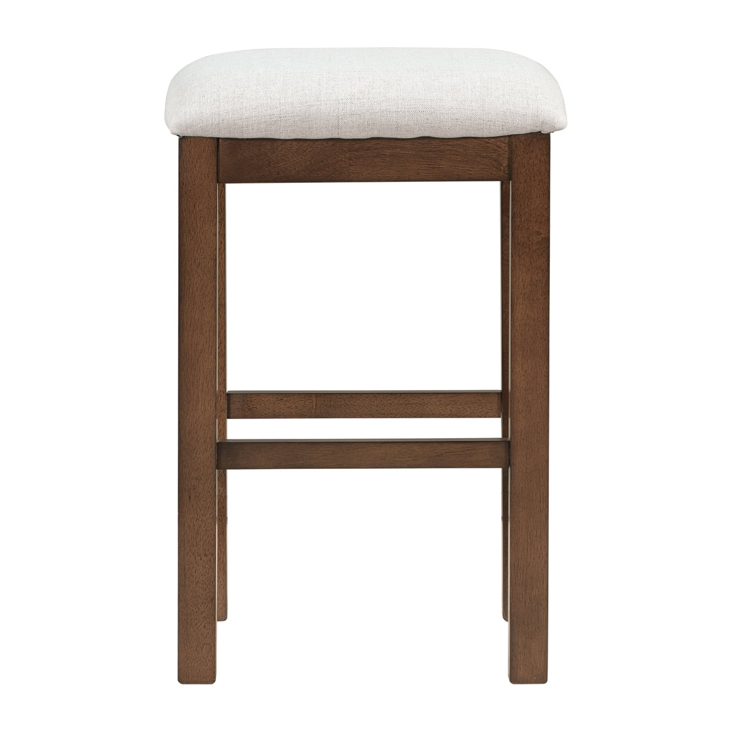 Kadyn Multipurpose Home Kitchen Dining Bar Table Set, Rubberwood Top Pub Table & Chair Set with 3 Upholstered Stools, Dining Table Set for 3, Walnut Kadyn Multipurpose Home Kitchen Dining Bar Table Set, Rubberwood Top Pub Table & Chair Set with 3 Upholstered Stools, Dining Table Set for 3, Walnut