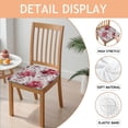 thumbnail image 2 of Pioneer Flower Floral Print Pattern Seat Covers for Dining Room Chairs Set Of 4,Stretch Printed Washable Chair Seat Cover with Elastic Ties and Button,Removable Waterproof Couch Cushion Covers, 2 of 6