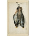thumbnail image 2 of Lucas Cranach the Elder 12x18 Gold Ornate Wood Frame and Double Matted Museum Art Print Titled - Two Dead Bohemian Waxwings (circa 1530), 2 of 4