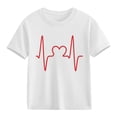 thumbnail image 2 of Posijego Toddler Boys Girls Graphic Tees Valentine's Day Short Sleeve Crewneck Casual T-Shirts Kids Summer Cotton Tops, 2 of 9