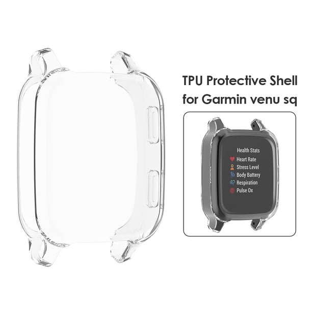 Marco de parachoques de la caja del rasguño de la pantalla de la cubierta completa de Smart Watch TPU para Garmin Venu Sq