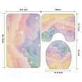 thumbnail image 3 of Soft Cloud Starry Scene Bathroom Rugs Sets 3 Piece,Toilet Cover Set,Absorbent Non Slip Bathroom Mats Sets with U-Shaped Contour Rug Toilet Rug Set, 3 of 5