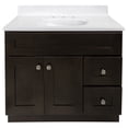 thumbnail image 6 of Design House Brookings 37-Inch Vanity in Espresso with Widespread White Top, Fully Assembled, 6 of 13