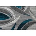 thumbnail image 4 of Premium Hand Carved Abstract Modern Rug Contemporary Colorful Thick Carpet Design 1070 (5'2"x7'5",Turquoise), 4 of 6