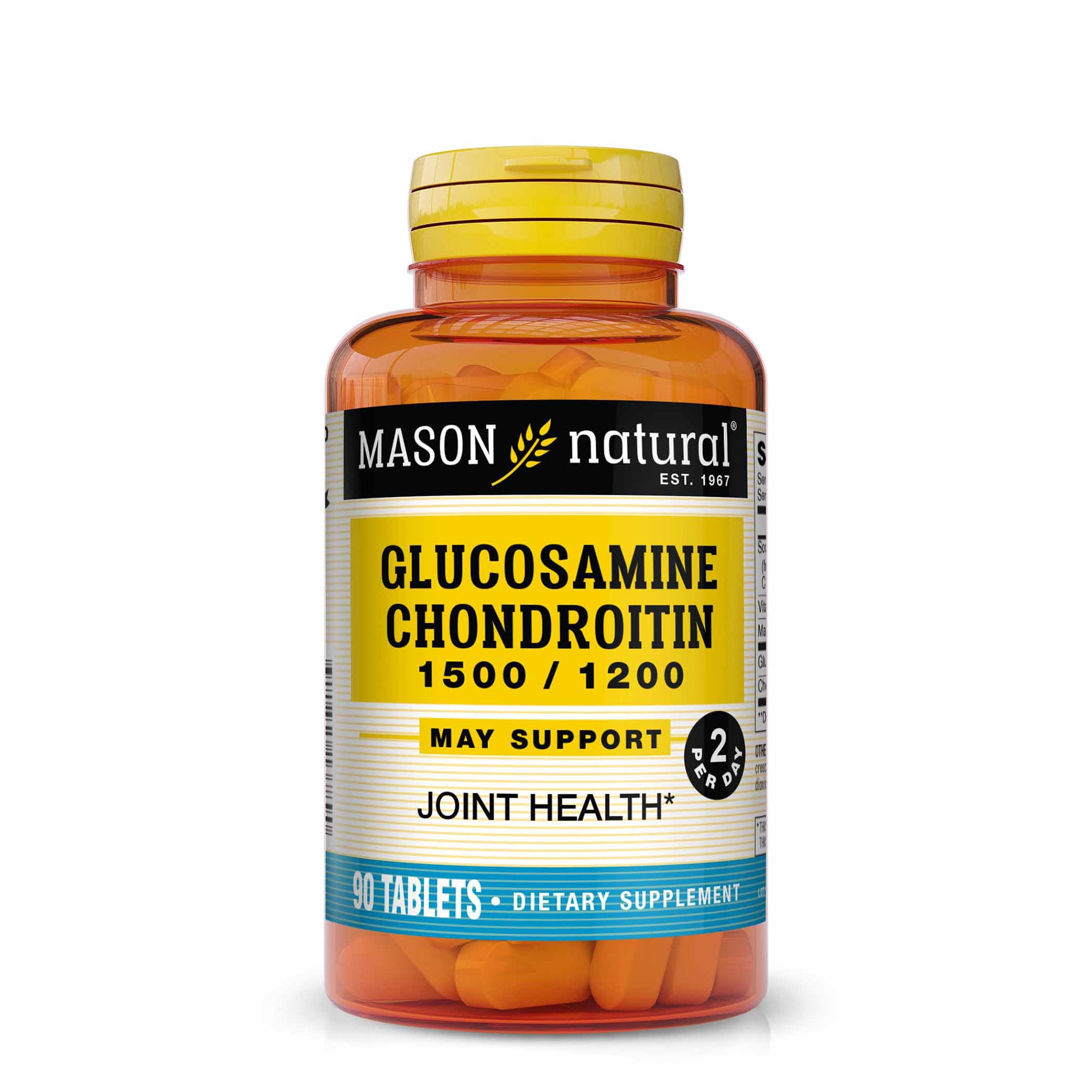 Mason Natural Glucosamine Chondroitin 1500/1200 Supports Joint Health, 90 Capsules