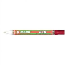 U-Mark UMARK10104 2 mm A10 Paint Marker, Red - 12 per Box