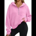 thumbnail image 3 of Sudaderas con Capucha para Mujer Sudaderas Forro Sudaderas de Entrenamiento de Moda de Otoño Chaquetas de Invierno Suéteres de Gran Tamaño Camisetas Ropa 2025 Rosa M, 3 of 7