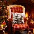 thumbnail image 4 of Under $5 Christmas Throw Pillow Covers Christmas Pillow Cover with Reindeer Print Pillowcase Holiday Decorations for Sofa Couch Livingroom Bed 18x18", 4 of 7