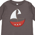 thumbnail image 4 of Inktastic Red Sailboat Boys or Girls Long Sleeve Toddler T-Shirt, 4 of 5