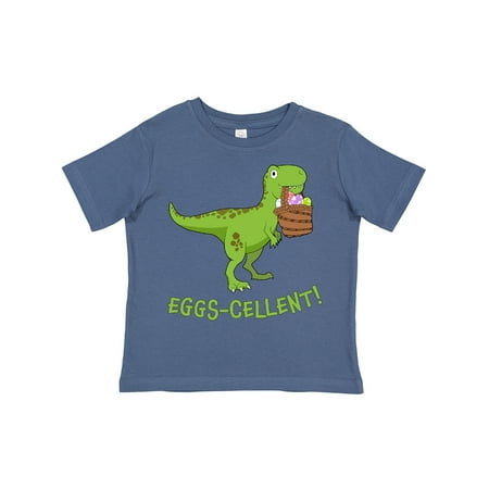 

Inktastic Eggs-cellent! Cute Easter T-Rex Dinosaur Gift Toddler Boy or Toddler Girl T-Shirt