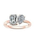 thumbnail image 1 of 1.00 T.C.W Emerald & Pear Shape Natural Diamond Latest Design Wedding Band for Ladies Solid 14K Rose Gold Size 8, 1 of 1