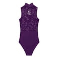 thumbnail image 4 of Alvivi Kids Girls Ballet Dance Gymnastics Leotard Sleeveless Turtle Neck Jumpsuit 5-14, 4 of 7