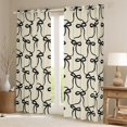 thumbnail image 3 of Feelyou Kawaii Bowknot Kids Black Out Curtains, Dreamy Princess Style Curtains Pack of 2 (42x63 Each), Girly Cute Black Bow Bedroom Curtains, Living Room Curtains Decor, 3 of 7