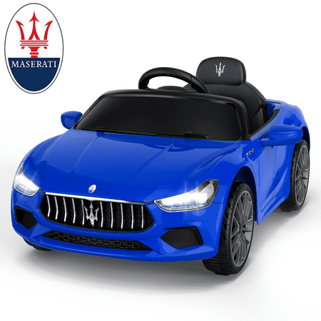 TOKTOO 12V Maserati Licensed Powered Ride-on Car w/ Remote Control, Gift for Kids Aged 2~4 Years -Blue