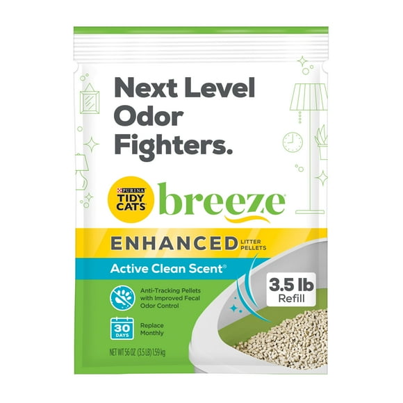 Purina Tidy Cats Scented Litter Pellets Breeze Enhanced Refill Litter Pellets in Recyclable Box - (6) 3.5 lb. Bags