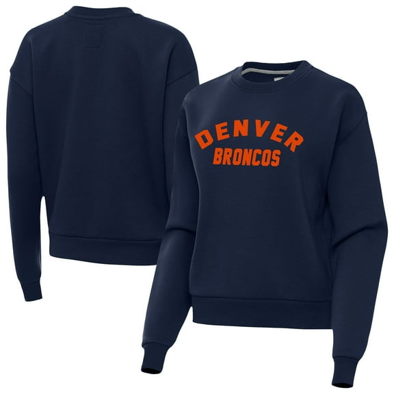 Women's Antigua  Navy Denver Broncos Victory Sweatshirt