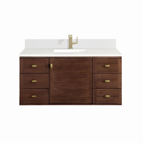James Martin Vanities 670-V48-WLT-1WZ Amberly 48" Single Basin Wood Vanity Set -