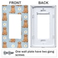 thumbnail image 3 of Yayeee Rocker Switch Wall Plate 1-Gang 4.6"x2.9" Home Decorative Outlet Cover, Cartoon Floral Dog Pattern, 3 of 6