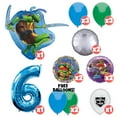 thumbnail image 2 of 17pc Teenage Mutant Ninja Turtles Balloon Kit with 42” Blue Number 6 Balloon - TMNT 6th Birthday Party Decoration Supplies, 2 of 11