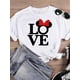 thumbnail image 1 of Disney Leopard Fashion Women Cartoon Print Clothing Bow Mickey Mouse Tee Shirt Casual Love Graphic Short Sleeve T-shirtsXXL Gao Jinjia LED, 1 of 2