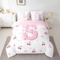 thumbnail image 2 of Castle Fairy Bow Personalized Initial S Bedding Comforter Set,Dreamy King Bedding Sets, 2 of 8