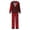Red-Black, variant on Vampire Dawn Graphic High Neck Jacket Pants Set Contrast Zipper Pocket Outfits for Adult Halloween Costumes, Anime Cosplay, 2 Piece, 110