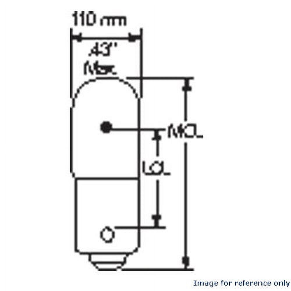 GE 27749 1822 - 4w 36v T3.25 (T3 1/4) Ba9s Low Voltage Miniature Automotive Bulb - image 3 of 5