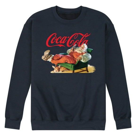 Coca-Cola - Santa Coke - Men's Long Sleeve Crew Fleece Sweatshirt