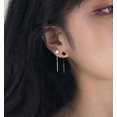 thumbnail image 2 of GFDYREE Square Earrings Gold/Silver/Black Tassel Threader Drop Cute Square Earrings Long Chain Ear Line, 2 of 4