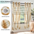 thumbnail image 3 of Yayeee Window Curtains Light Filtering 63"x42" Grommet Panel Pair Home Living Room Decor, Wheat Ears Pattern, 3 of 7