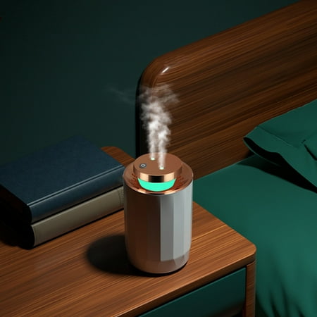 

Ovzne Humidifiers For Home Humidifiers For Baby Portable Desk Humidifier 2.2L Cool Mist Humidifier Small Humidifier For Home Bedroom Office Plants Double-Head Spray Colorful Night Light Funct