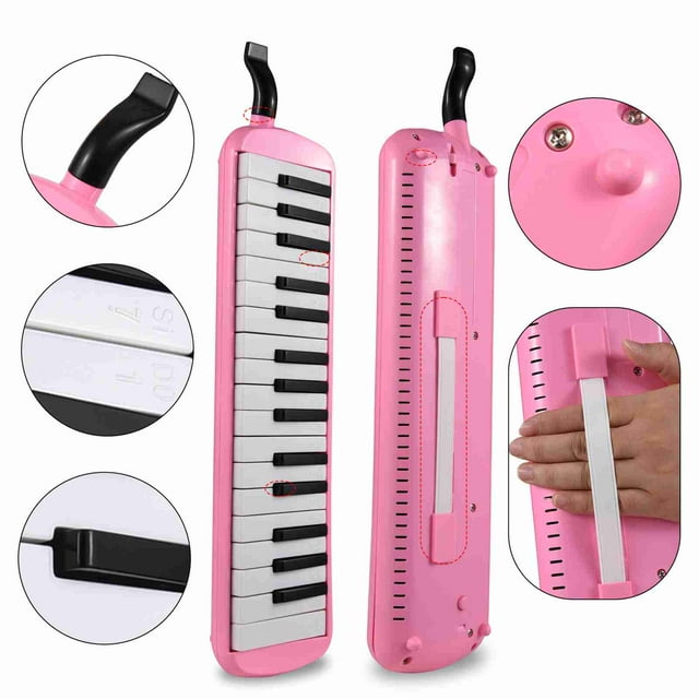 Keys 32 Keys Melodica Instrument Melodica Air Piano Keyboard with Soft Blow Pipe Blowing Nozzles Melodica Wind Instruments with Carrying Bag for Beginners Adults Gift