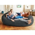 Lumaland Large 7ft Bean Bag Chair for Adults, Big Size with Foam