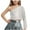 Silver, variant on Diufon Girls Sparkly Tops Trendy Single Shoulder Plaid Glitter Party Crop Tops Performance Dance Shirt for Teen