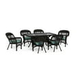 thumbnail image 2 of Tortuga Portside 7 Piece Patio Dining Set - Dark Roast Wicker with Haliwell Caribbean Cushions, 2 of 5
