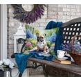 thumbnail image 4 of French Bulldog Spring Path Throw Pillow 18 in x 18 in, 4 of 5