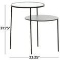 thumbnail image 4 of DecMode 22" x 23" Black Metal Modern Accent Table, 4 of 12