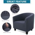 thumbnail image 3 of Club Chair Slipcover, High Stretch Tub Chair Cover, Universal Spandex Pattern Armchair Sofa Cover Cover Couch Slipcover for Living Room Club Bar Counter, 3 of 8